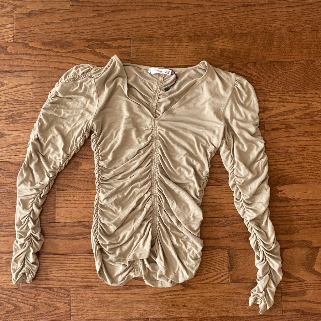Mango Ruched Top